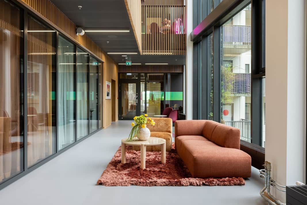 Utblick över trapphuset.