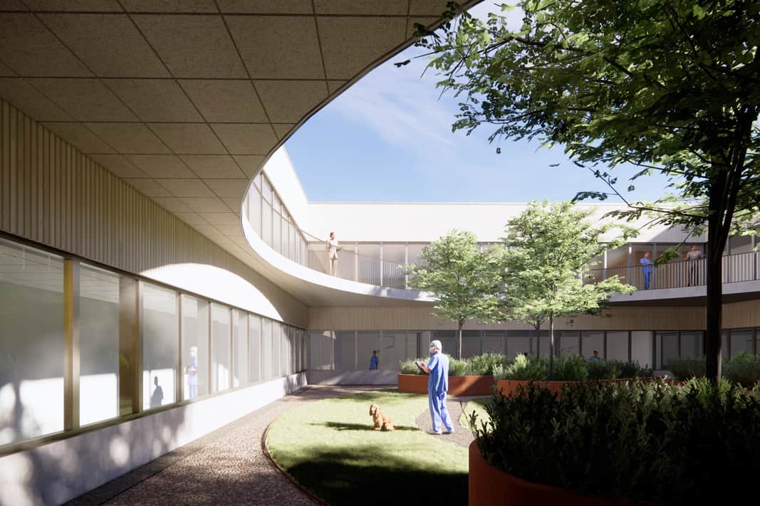 Visionsbild av innergården.