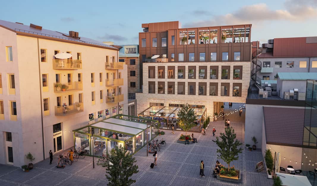 Vy från den nya innergården