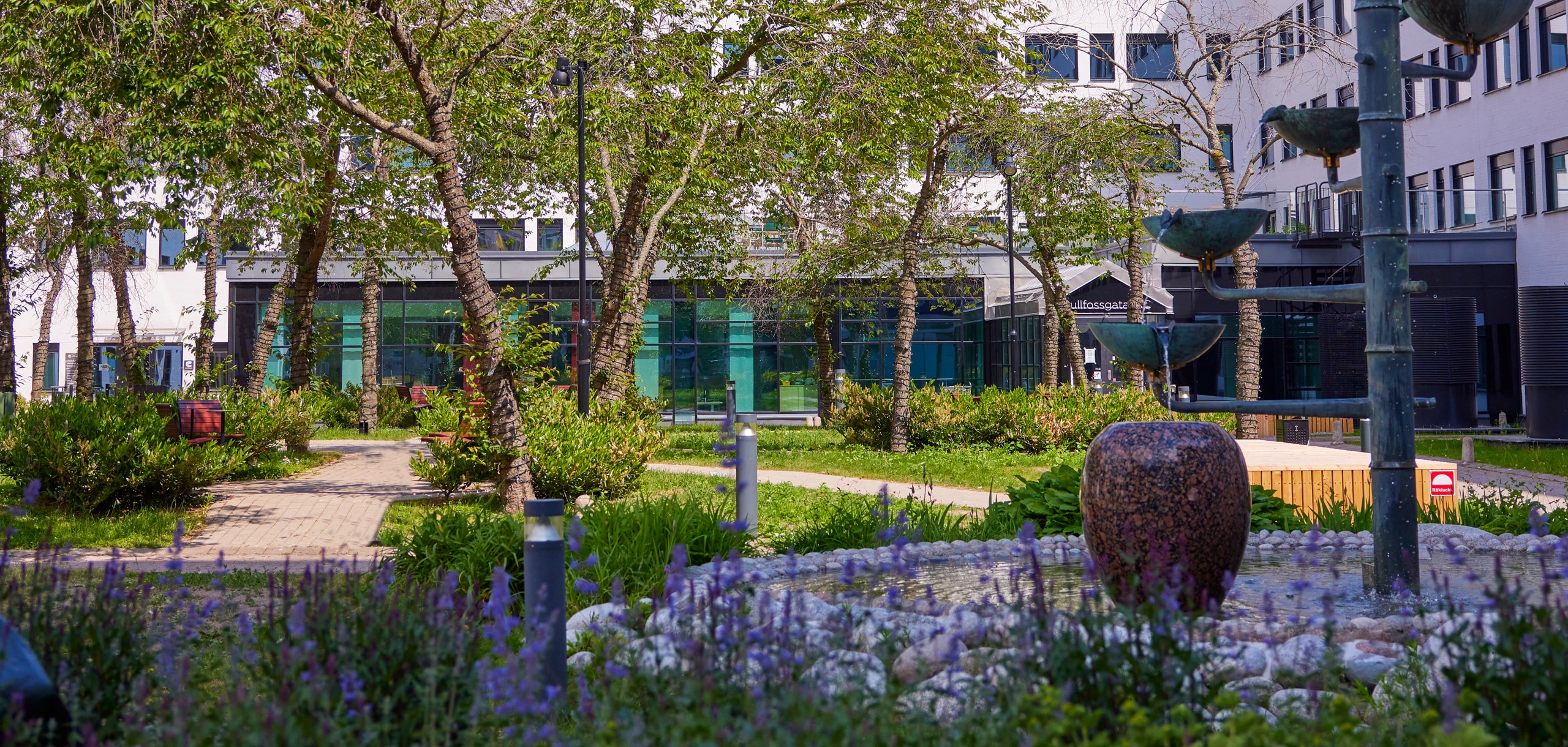 Innergård vid projektet a:place, Stockholm