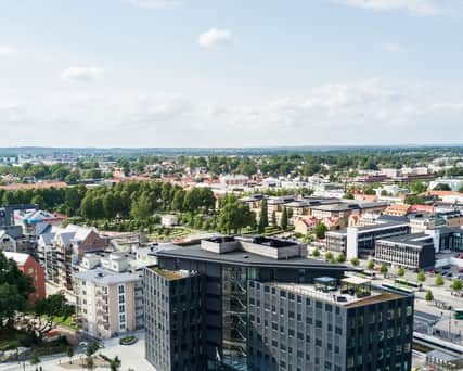 Vy över Växjö