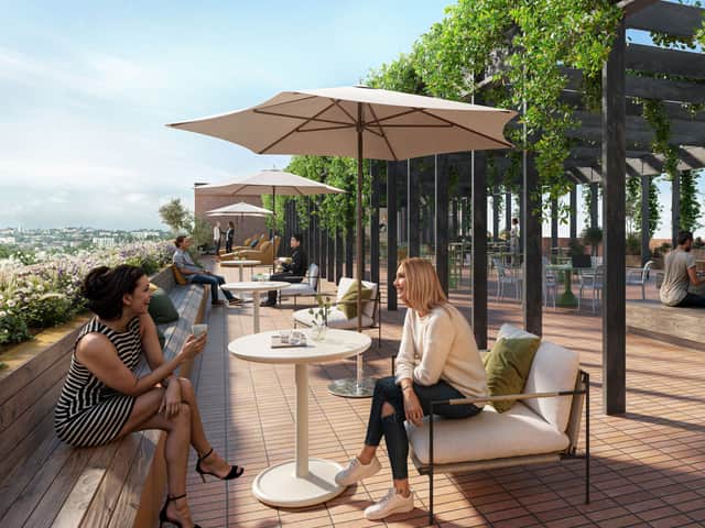 Visionsbild av terrassen