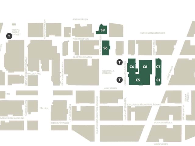 Karta över fastigheterna.