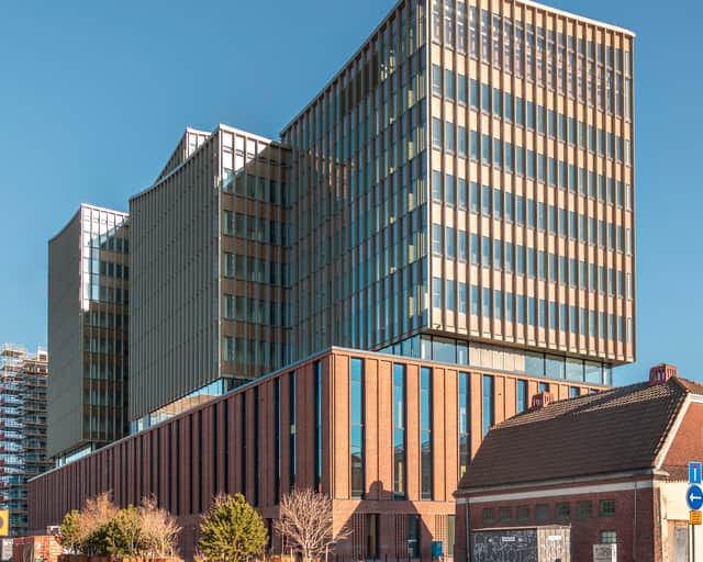 Visionsbild med vy över fastigheten från Carlsgatan.