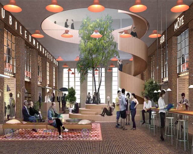 Visionsbild av lobby.