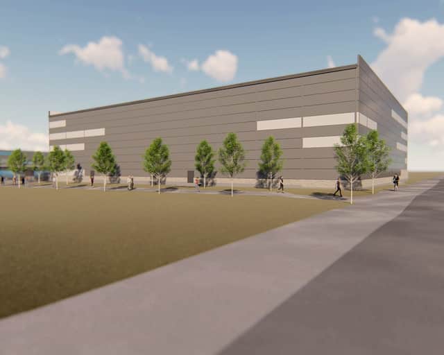 visionsbild över lagerlokal