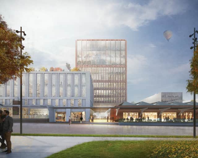 Visionsbild av fastighet.