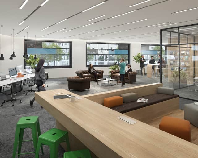 Visionsbild av kontorsyta.