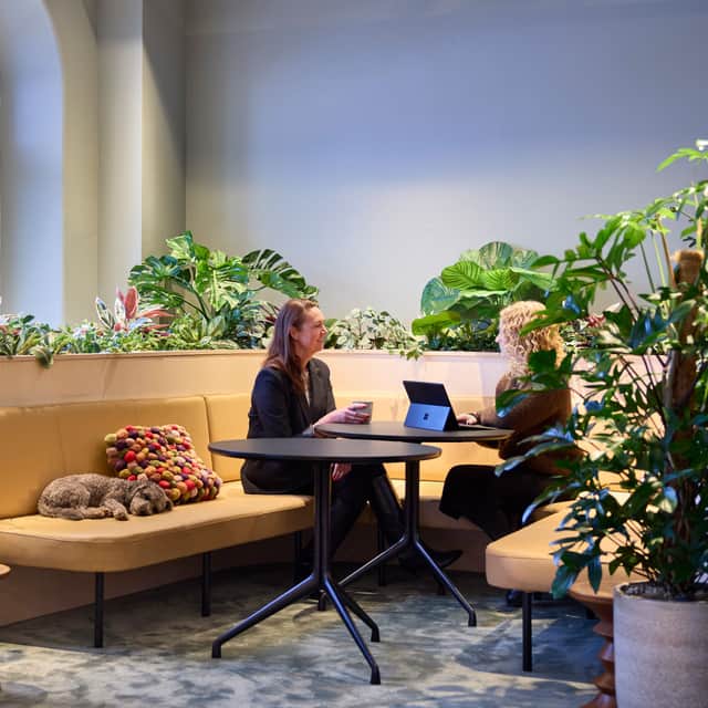 Person i kontorsmiljö