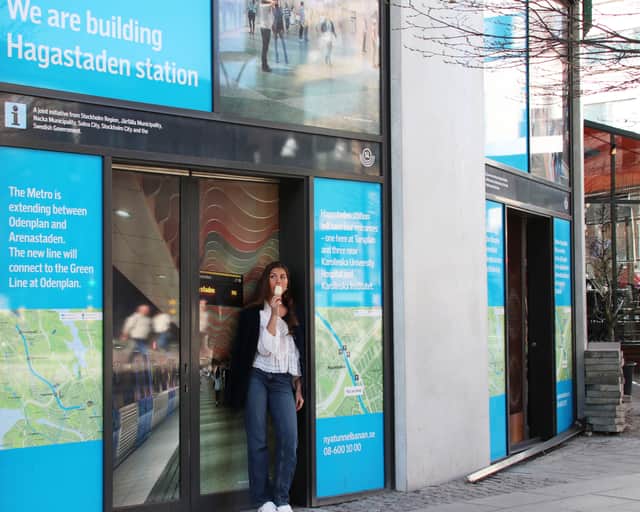 Byggnationen av Hagastadens nya T-banestation pågår