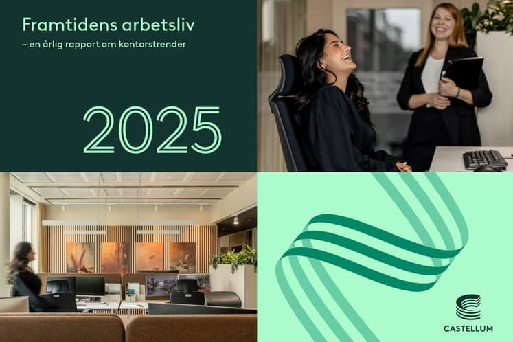 Framsida av rapporten Framtidens arbetsliv 2025