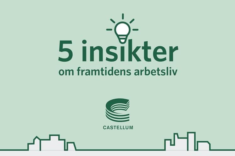 Illustration med texten 5 insikter om framtidens arbetsliv.