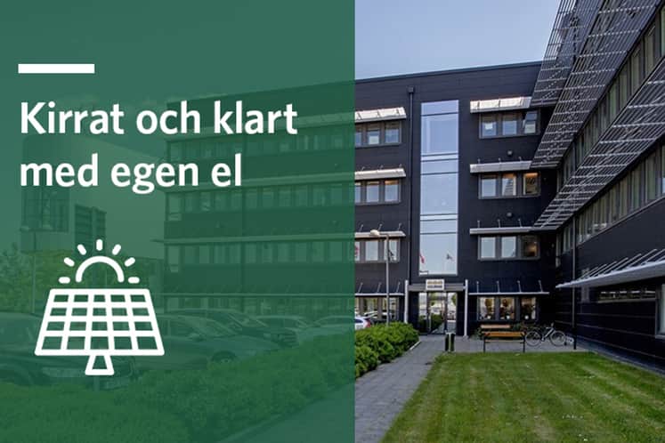 Exteriörbild av Visionen med texten Kirrat och klart med egen el.