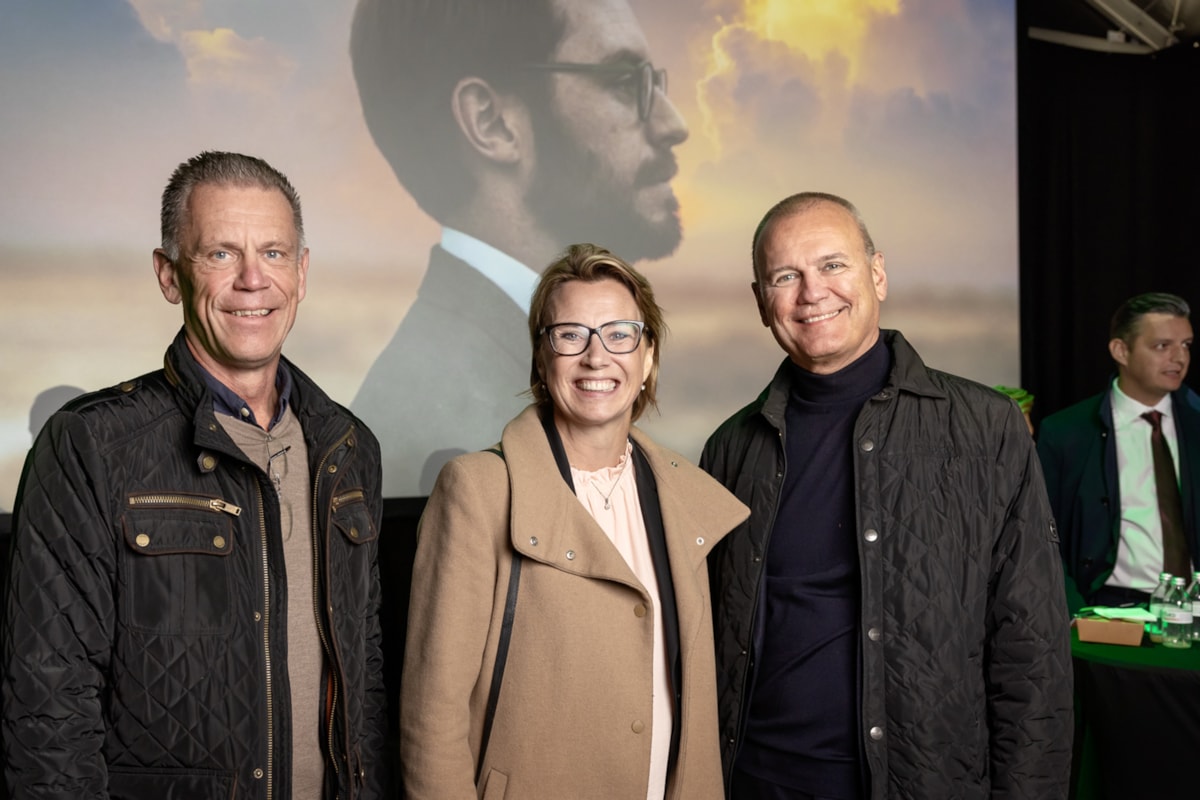 Niclas Wahlberg, Maria Fuxborg, Mats F&auml;gerhag, vd CEVT.