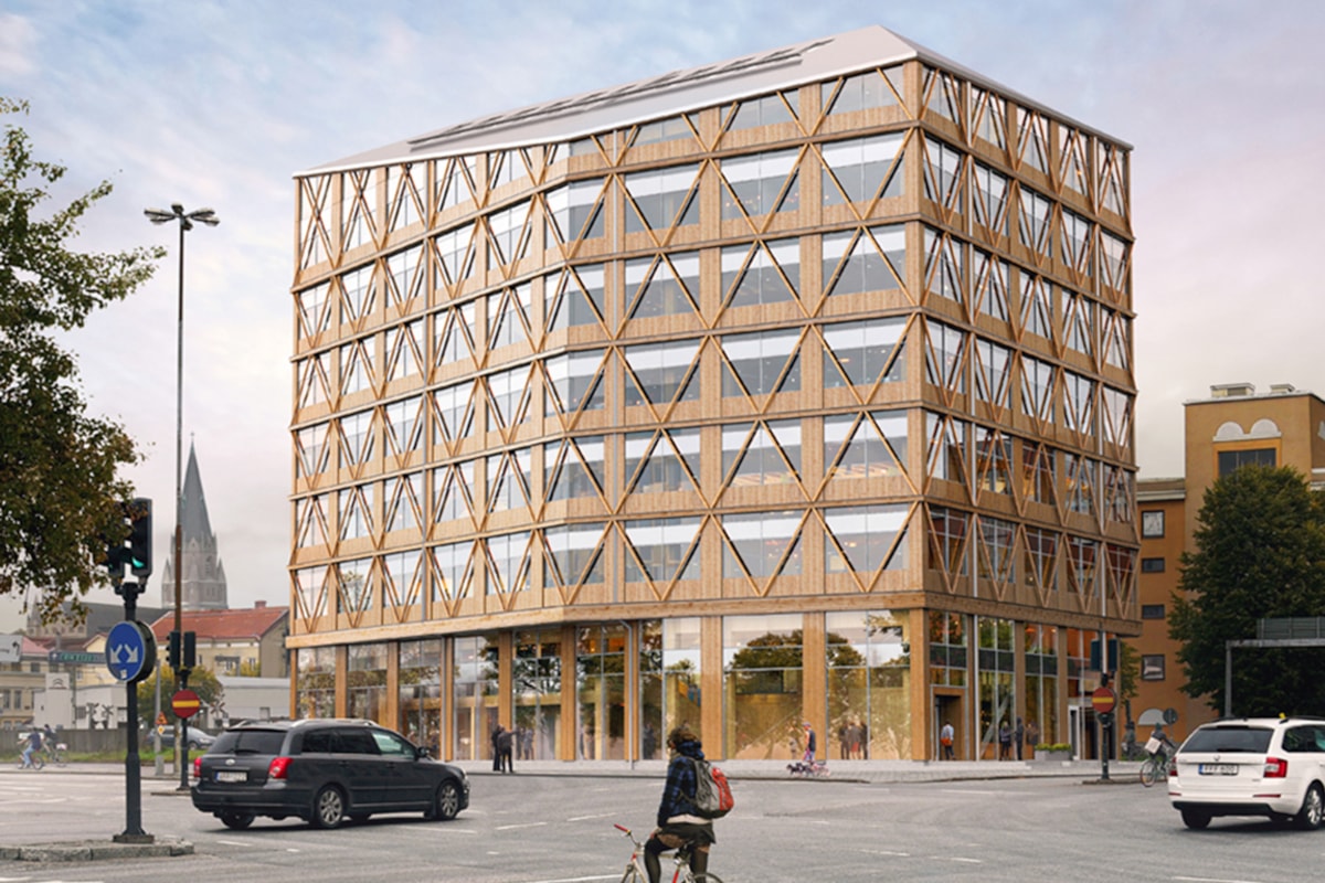 Visionsbild av Korsningens fasad.