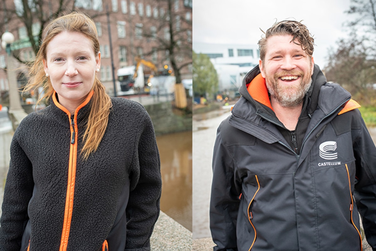 Jane och Tomas bredvid varandra.